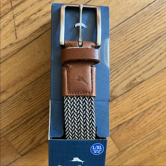 Tommy Bahama Men's Stretch Braided Belt, Blue - Picture 5 of 8